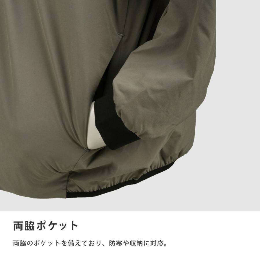 作業着  秋用 冬用 メンズ 長袖 保温 通気性 軽量 シャツ 冬 秋 ストレッチ クルーネック 丸首 暖かい インナー ポケット サーマルストレッチプルオーバー 8249 | カジメイク | 04