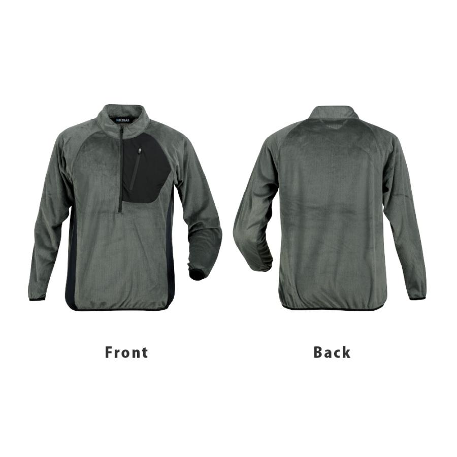 作業着  秋用 冬用 メンズ 長袖 保温 起毛 ジップアップ シャツ ストレッチ メッシュ ワークシャツ サーマルライトジップアップシャツ 8254 | カジメイク | 07