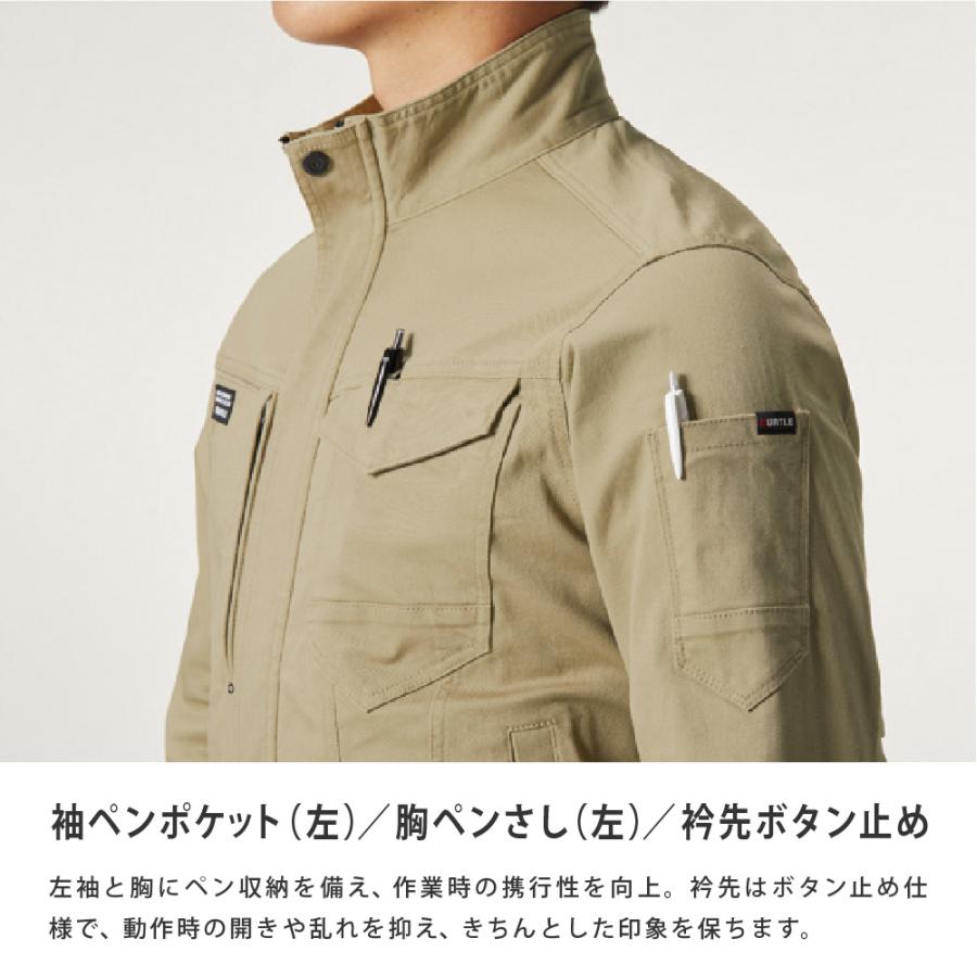 BURTLE バートル ジャケット ストレッチコットン 綿98％ ブルゾン メンズ レディース ストレッチ テーパード ワークウェア 作業着 作業服 仕事着 681 ジャケット | BURTLE | 09