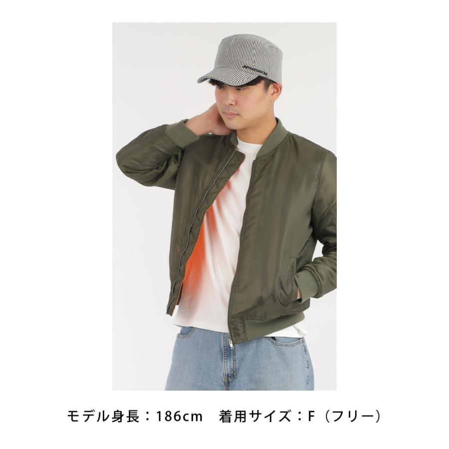 帽子 キャップ 作業 アメカジ メンズ レディース 男女兼用 フリーサイズ 仕事 配達 作業 ヒッコリーワークキャップ 6524 | カジメイク | 05