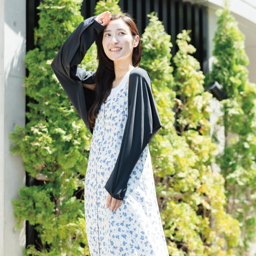 UVカット ショール レディース UV対策 紫外線対策 接触冷感 吸水速乾 サムホール upf50 日焼け防止 自転車 アウトドア 運転 UVカット4WAYショール | カジメイク | 08