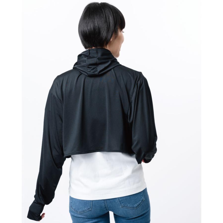 UVカット ボレロ パーカー レディース UVパーカー 接触冷感 吸水速乾 涼しい 夏 サムホール 日焼け防止 紫外線対策 UV対策 upf50 UVカットフード付きボレロ | カジメイク | 07