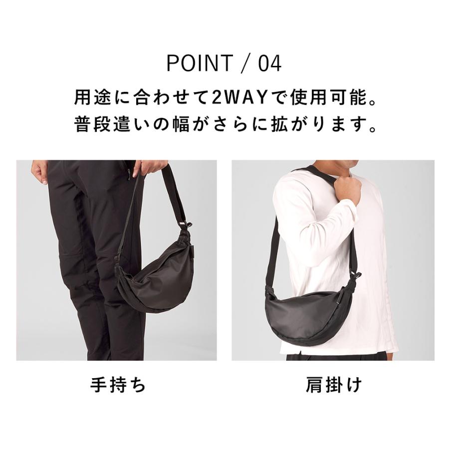 アーチショルダーバッグ 防水 軽量 通学 レディース メンズ キッズ アウトドア シンプル 通勤 旅行 防災用 5L 9145 コーティングアーチショルダーバッグ | カジメイク | 04