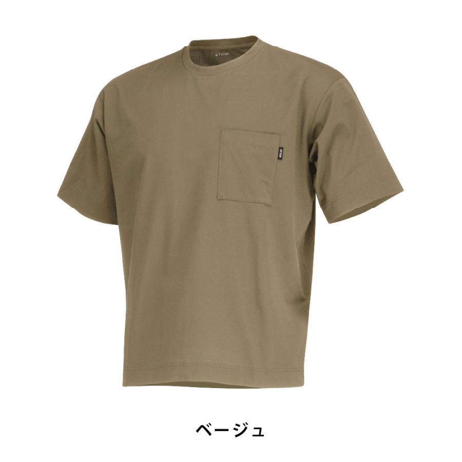 半袖 メンズ 夏 通気性 メッシュ構造 速乾 吸水速乾 消臭 ストレッチ 作業着 アウトドア AIR FEEL TECH 半袖クルー 8758 | カジメイク | 07