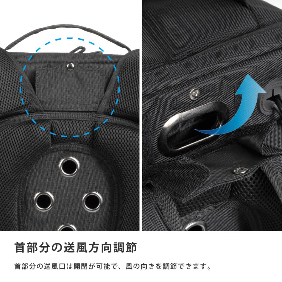 リュック ファン付き 空調ファン 暑さ対策 風量調節 背中 涼しい 夏 バックパック 風 通勤 通学 アウトドア レジャー 9150 クールエアーデイパック 25L | カジメイク | 06