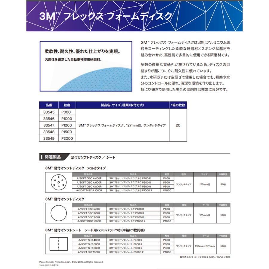 3M 【お試しパック】 フッキット フレックス フォームディスク 33545