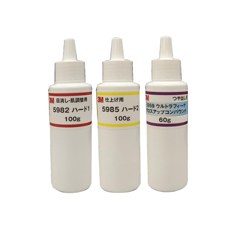 3M 目消し・肌調整、仕上げ用、グロスアップコンパウンドセット