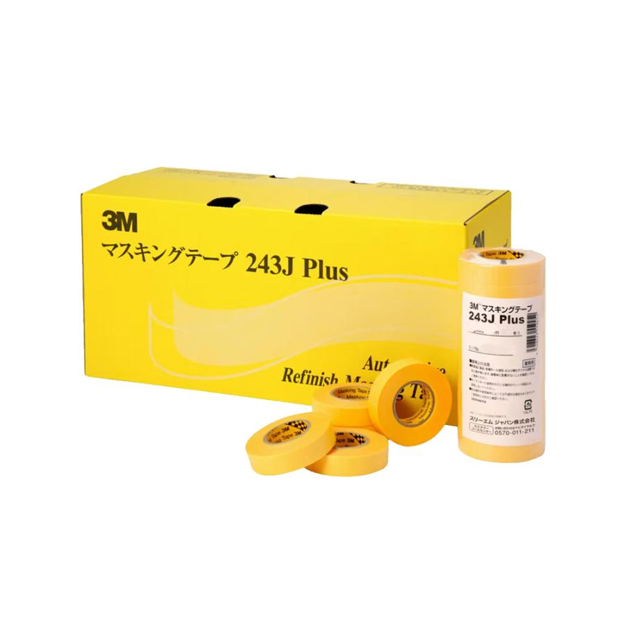 3M スリーエム 243J Plus マスキングテープ 20mm×18m 60巻入 1箱 243J