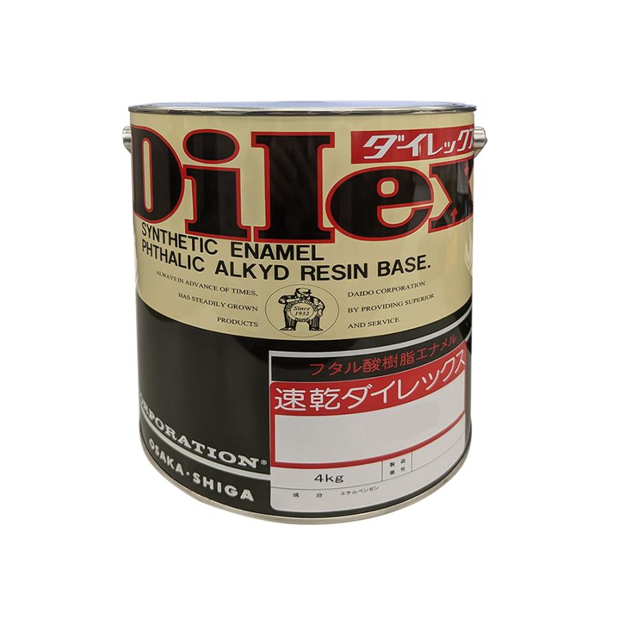 大同塗料 フタル酸樹脂エナメル塗料 速乾ダイレックス F赤 4kg × 1缶 