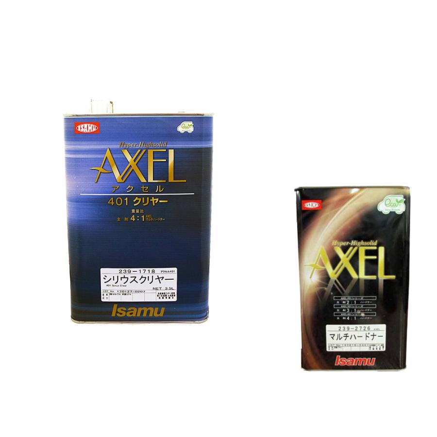 イサム塗料 クリヤーセット アクセル401シリウスクリヤー 3.5L +
