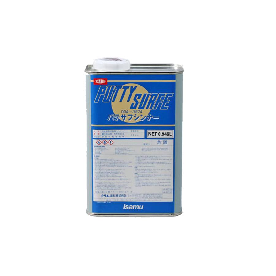 イサム塗料 パテサフ セット 主剤4kg+硬化剤400g+希釈剤0.946L (各1缶