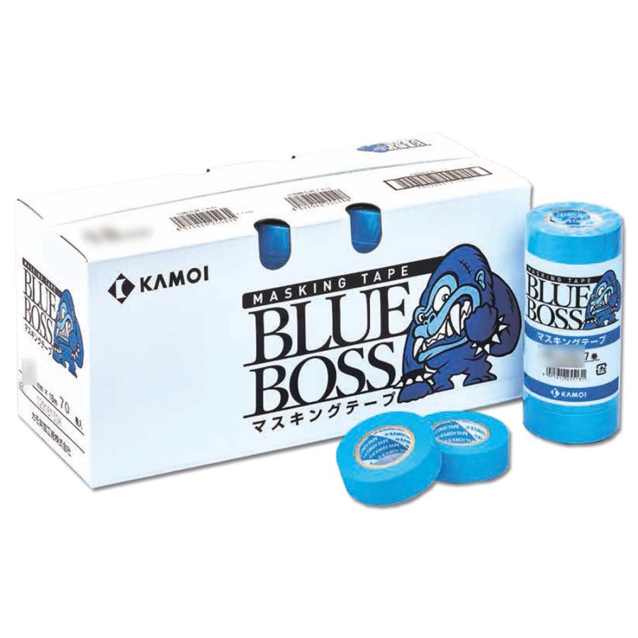 カモ井ブルーボスマスキングテープ60㎜６箱 カモ井加工紙 マスキングテープ BLUE BOSS 60mm ×18m 20巻入 1箱 取寄