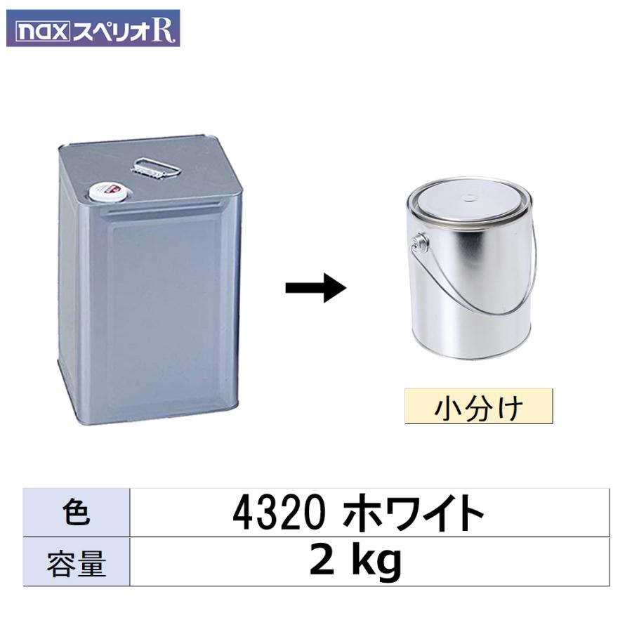 日本ペイント 小容量サイズ nax スペリオR 4320 ホワイト 2kg (小分け 