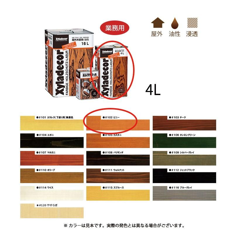 Xyladecor（キシラデコール） 大阪ガスケミカル #102 ピニー 4L 取寄