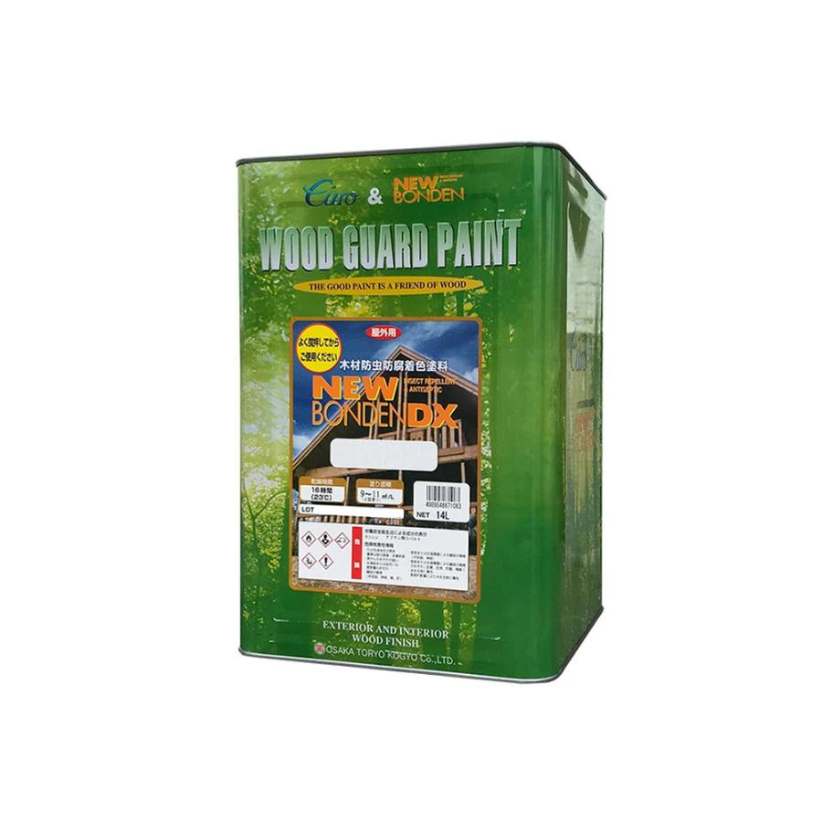大阪塗料工業 油性木材保護塗料 ニューボンデンDX #110 オリーブ 14L 