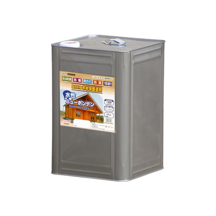 大阪塗料工業 木材保護塗料 水性ニューボンデン #108 ブラウン 14kg 取 