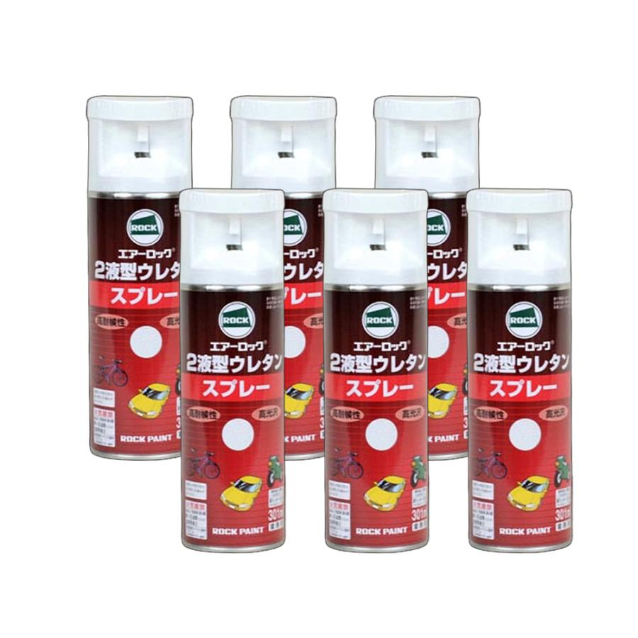 ロックペイント 062-6012-64 2液型ウレタンスプレー しろ 301ml ロックペイント 062-6012-64 2液型ウレタンスプレー しろ 301ml