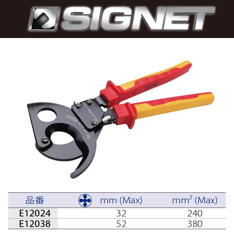 SIGNET 絶縁ラチェットケーブルカッター E12024 取寄