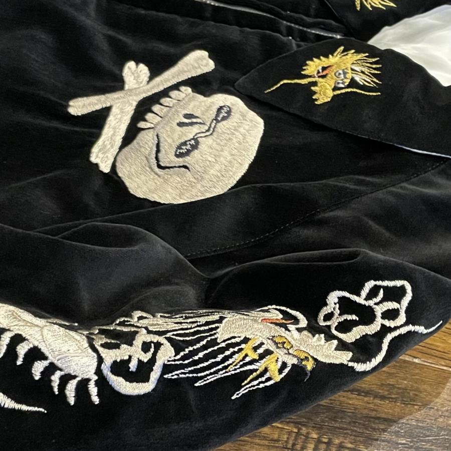 新入荷!!【日本未発売】 港商 & CO. スペシャルエディション 別珍スカジャン “SKULL” × “WHITE EAGLE” TT15197 119)ブラック サイズ小 アウター ミリタリー 【A1036323590】(37752円)