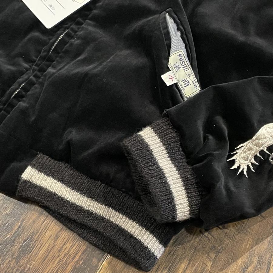 新入荷!!【日本未発売】 港商 & CO. スペシャルエディション 別珍スカジャン “SKULL” × “WHITE EAGLE” TT15197 119)ブラック サイズ小 アウター ミリタリー 【A1036323590】(37752円)