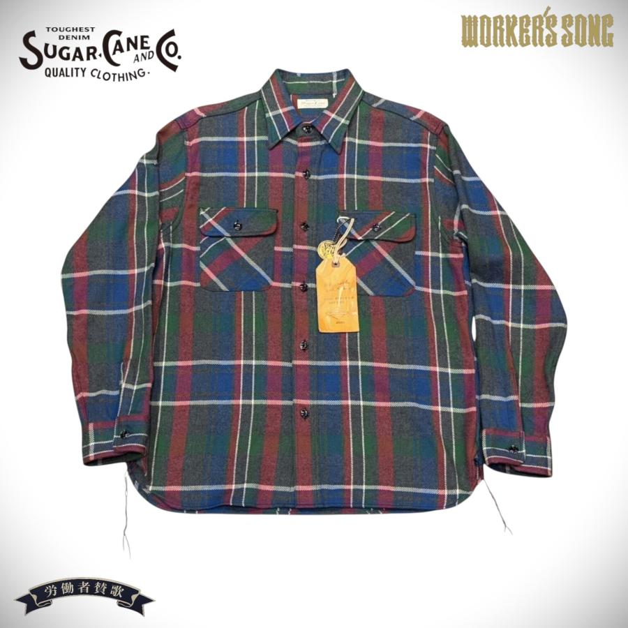 SUGAR CANE チェック柄ネルシャツ フィクションロマンス size M SUGAR CANE シュガーケーン フィクションロマンス チェック ワーク