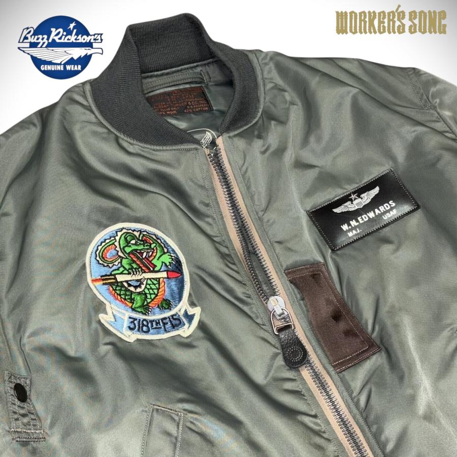バズリクソンズ　MA-1　フライトジャケット　パッチカスタム 自衛隊グッズ BUZZ RICKSON MA-1 TOPGUN 仕様 カスタムフライト
