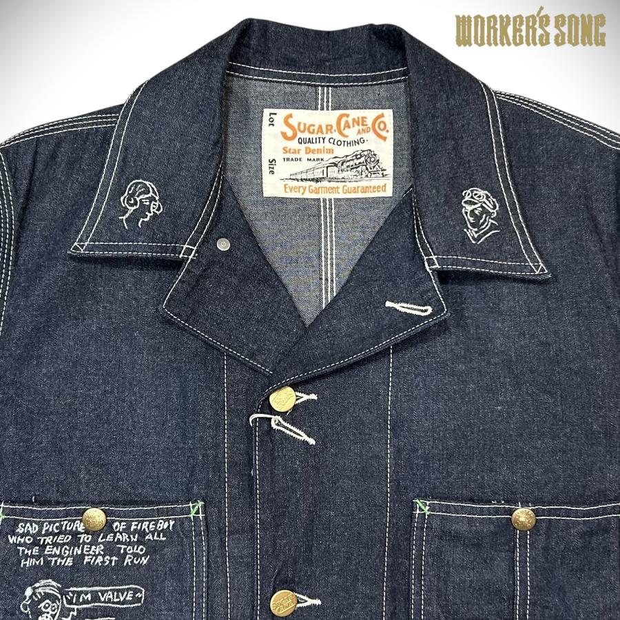 SUGAR CANE シュガーケーン ブルーデニム カスタムペイント ワーク
