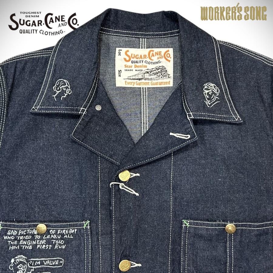 SUGAR CANE シュガーケーン ブルーデニム カスタム ペイント ワーク