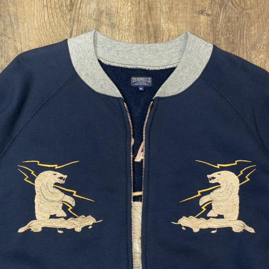 新品 東洋 スカジャン スウェット 刺繍 XL 犬ぞり