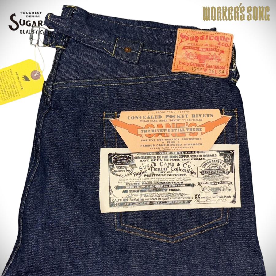 シュガーケーン SUGAR CANE SCSC #05 ブルーデニム パンツ ジーンズ  1942モデル アメカジ SC49005 ネイビー W36の画像