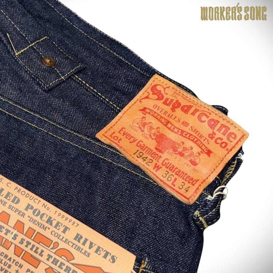 シュガーケーン SUGAR CANE SCSC #05 ブルーデニム パンツ ジーンズ  1942モデル アメカジ SC49005 ネイビー W36の画像