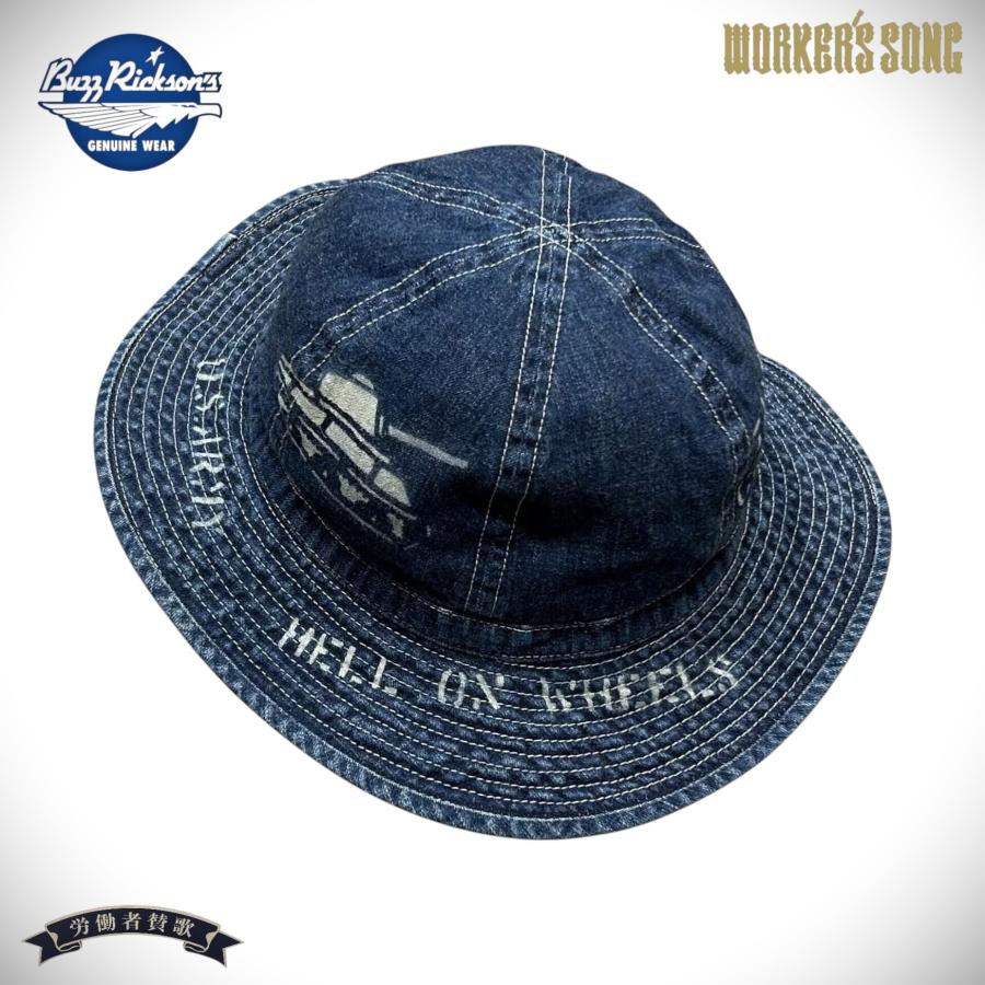 【美品】バズリクソンズ デニムハット BUZZ RICKSON'S バズリクソンズ デニムハット ヴィンテージ ウォッシュ