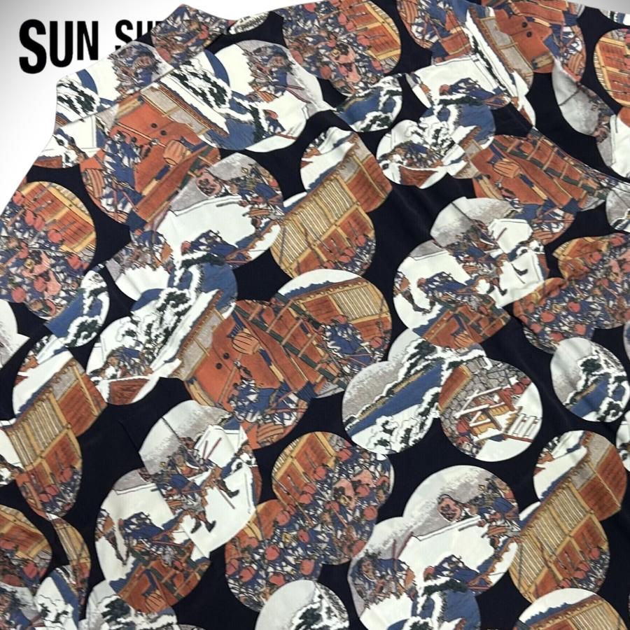 SUN SURF サンサーフ 葛飾北斎 スペシャル 浮世絵 アロハシャツ 忠臣蔵