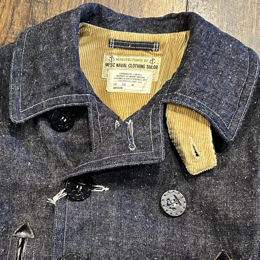 シュガーケーン　ミスターフリーダム　砂糖黍デニムピーコート　サイズ40 ミスターフリーダム デニム ピーコート SC15425 Mister Freedom