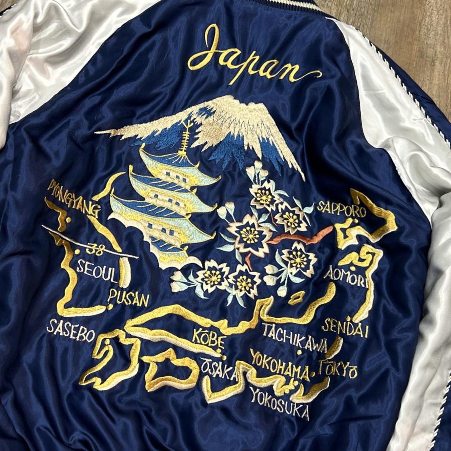 キルティングスカジャン テーラー東洋 リバーシブル スカジャン キルティング サテン