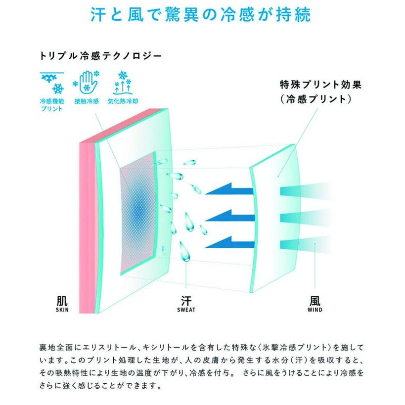 長袖クルーネック FTW03 インナー フリーズテック 氷撃 冷感プリント アンダーシャツ 紫外線 UVカット加工 空調服 メンズ ディース 男 女 | FREEZE TECH | 05