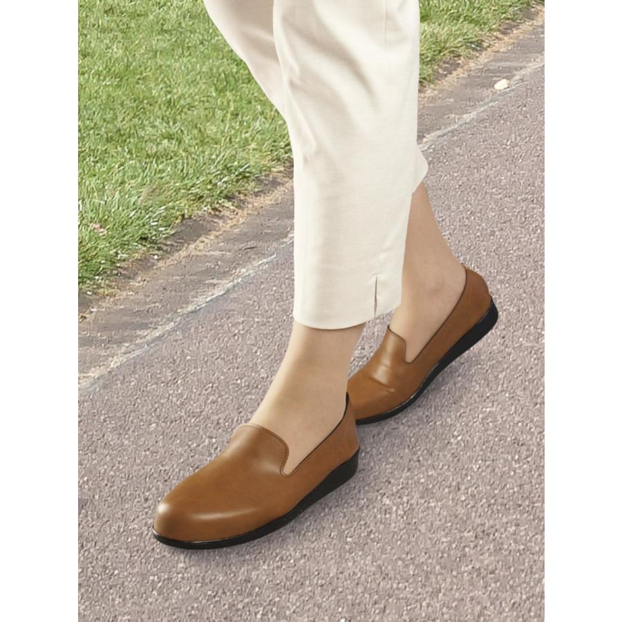 レディース靴 レディーススリッポン ふんわりのびのび スリッポン フラットシューズ 黒 キャメル 幅広 外反母趾 靴 日本製 シューズ |  | 05