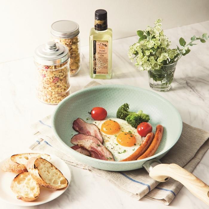 KUKUNA KITCHEN フライパン 20cm IH対応 ヒスイ ダイヤモンド Wコーティング 焦げ付かない 軽い セラミック コーティング お手入れ簡単 ヘルシー 軽量 丈夫 | KUKUNA KITCHEN | 06