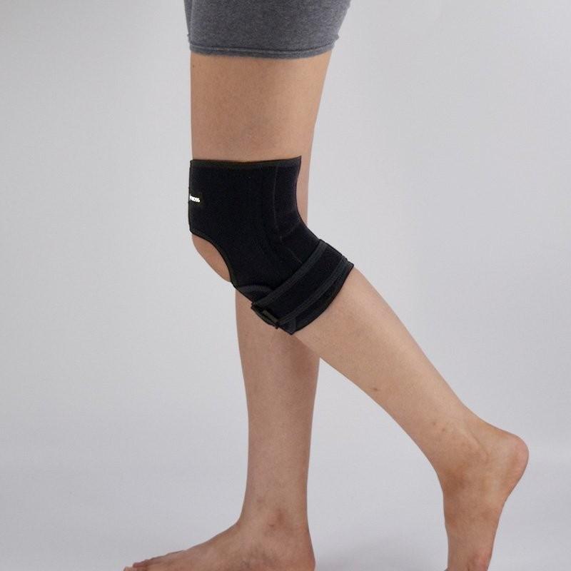 通気性 伸縮性 優れた 膝サポーター ニーレスキューオープン M L 黒 薄型 軽量 | naoss | 02
