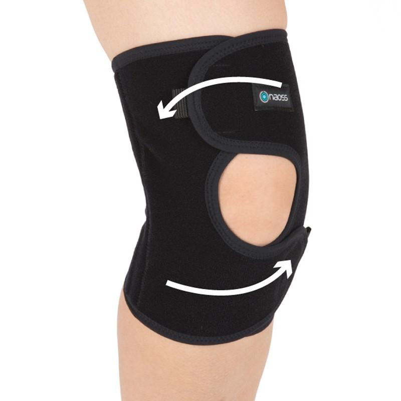 通気性 伸縮性 優れた 膝サポーター ニーレスキューオープン M L 黒 薄型 軽量 | naoss | 03