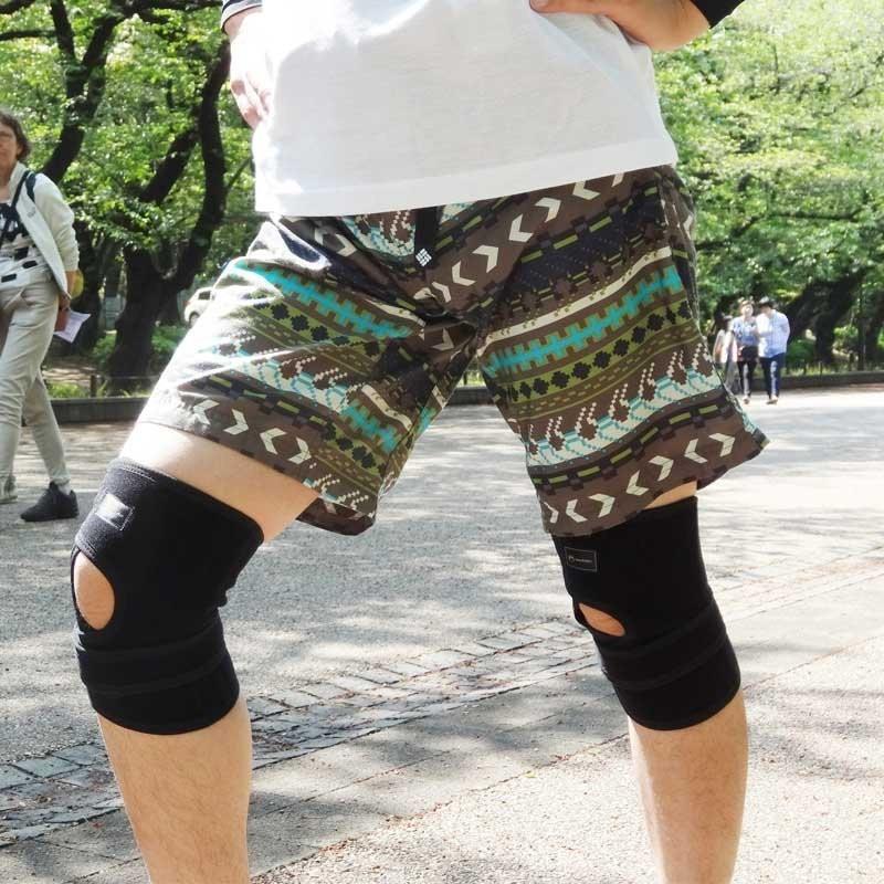 通気性 伸縮性 優れた 膝サポーター ニーレスキューオープン M L 黒 薄型 軽量 | naoss | 06