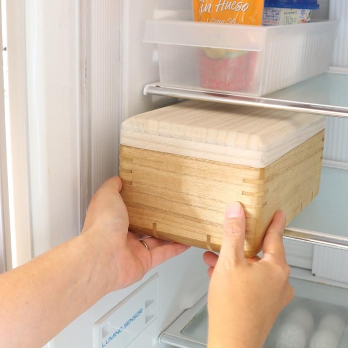 桐 木製 ぬか漬け 容器 桐の冷蔵ぬか漬け鉢 kirisai 天然木 日本製 高級 簡単 ぬか漬け容器 木 木材 桐製 調湿 水洗い ぬか床 ぬか樽 天然 発酵 | OSMAC（インテリア） | 05