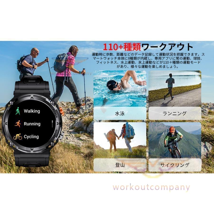 スマートウォッチ 通話機能 心拍数 血中酸素 2024 日本製センサー 1.39インチ大画面 Bluetooth5.2 IP68防水 Line着信通知 丸型 活動量計 腕時計 敬老の日｜workoutcompany｜15