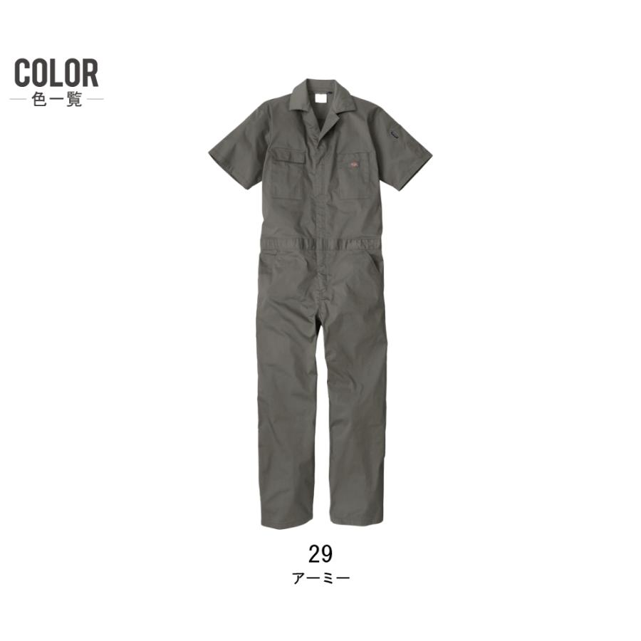 Dickies（ディッキーズ） つなぎ 半袖 メンズ 作業服 D-6702 春夏