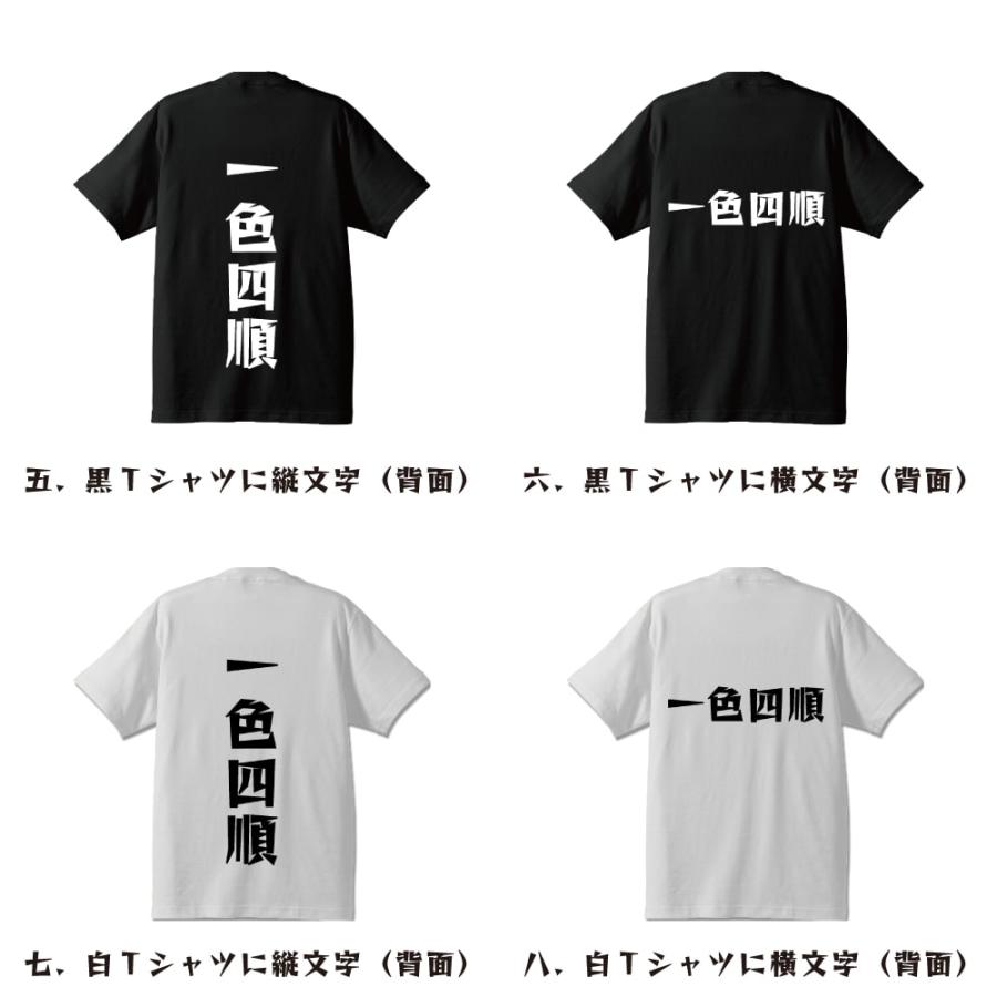 一色四順 (イッショクヨンジュン) Tシャツ 半袖 デザイナーが描く 名