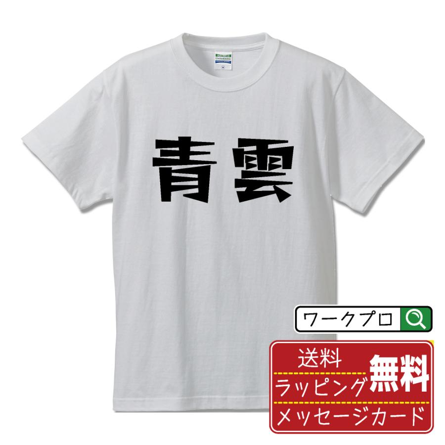 青雲 Tシャツ 半袖 デザイナーが描く 名入れ 漫画 オリジナル 文字