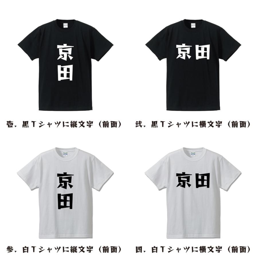 京田 デザイナーが描く 漫画 文字 プリント Tシャツ ( 名字 ) メンズ レディース キッズ 「 記念日 等に 」｜workpro｜02