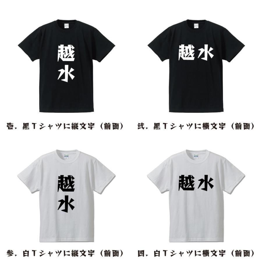 越水 デザイナーが描く 漫画 文字 プリント Tシャツ ( 名字 ) メンズ レディース キッズ 「 名言Tシャツ 」｜workpro｜02