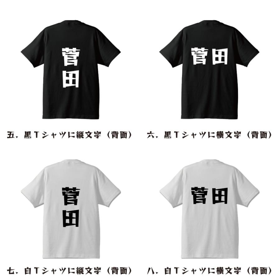 菅田 Tシャツ 半袖 デザイナーが描く 名入れ 漫画 オリジナル 文字