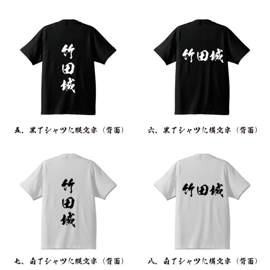 竹田城 筆文字 Tシャツ 半袖 書道家が書く 名入れ 漢字 オリジナル